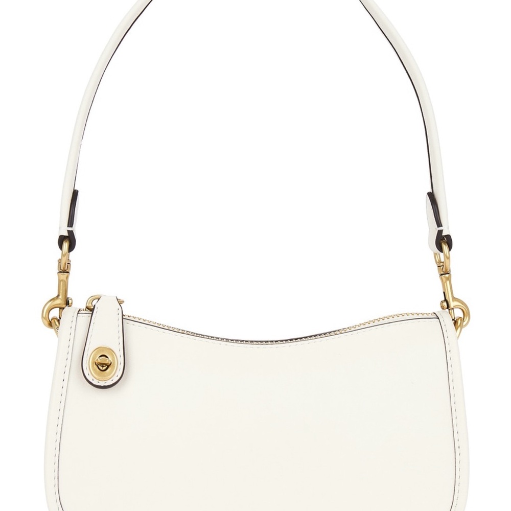 Coach White Mini Bag with Gold Accents